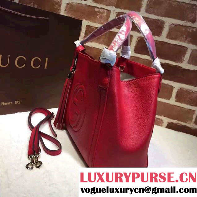 Gucci Soho Leather Shoulder Small Bag 336751 Red