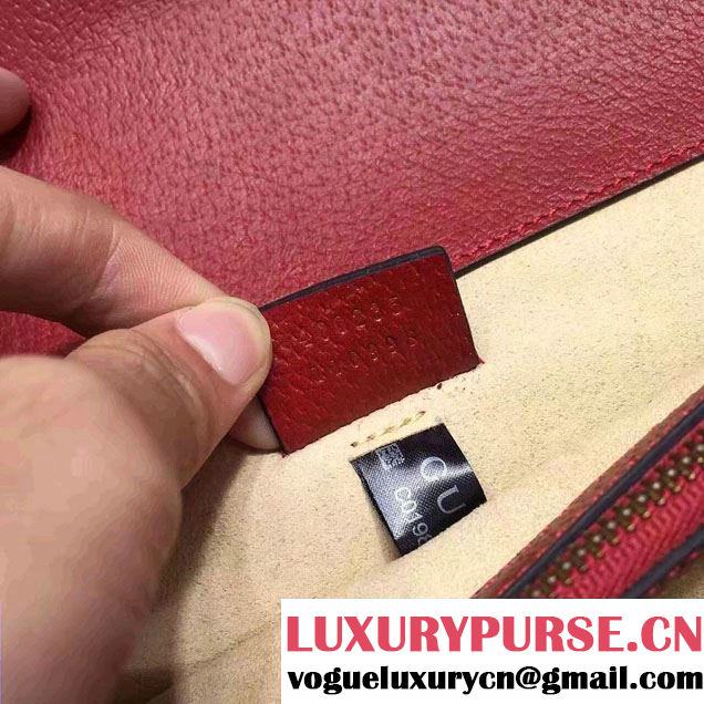 Gucci Dionysus Raccoon And Floral Crystal Embroidered Shoulder Medium Bag 400235 Red 2016