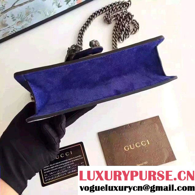 Gucci Mini Dionysus Blue Blooms Shoulder Bag 421970 2016