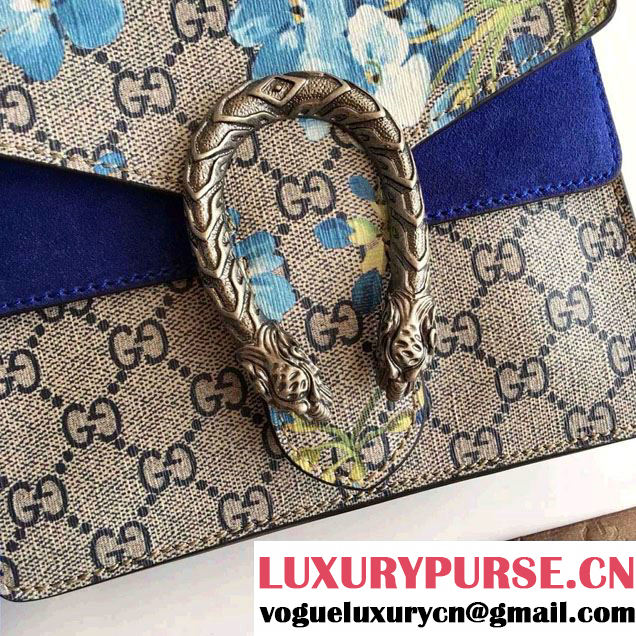 Gucci Mini Dionysus Blue Blooms Shoulder Bag 421970 2016