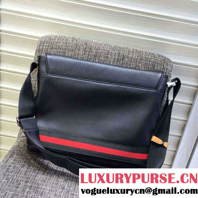 Gucci Leather Men's Messenger Shoulder Bag 281422 Black 2016