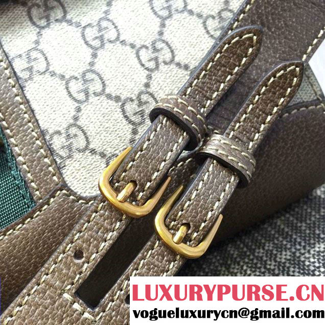 Gucci GG Canvas Web Shoulder Bag 441984 Coffee 2016