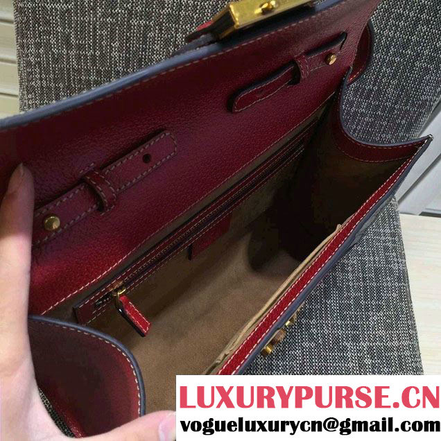 Gucci GG Canvas Web Shoulder Bag 441984 Red 2016