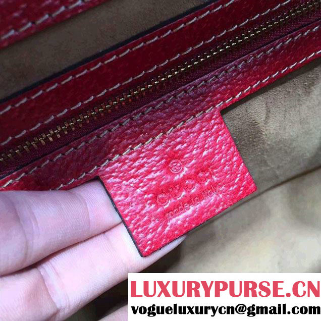 Gucci GG Canvas Web Shoulder Bag 441984 Red 2016