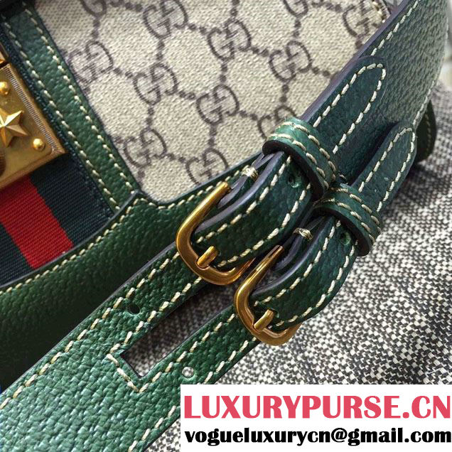 Gucci GG Canvas Web Shoulder Bag 441984 Green 2016