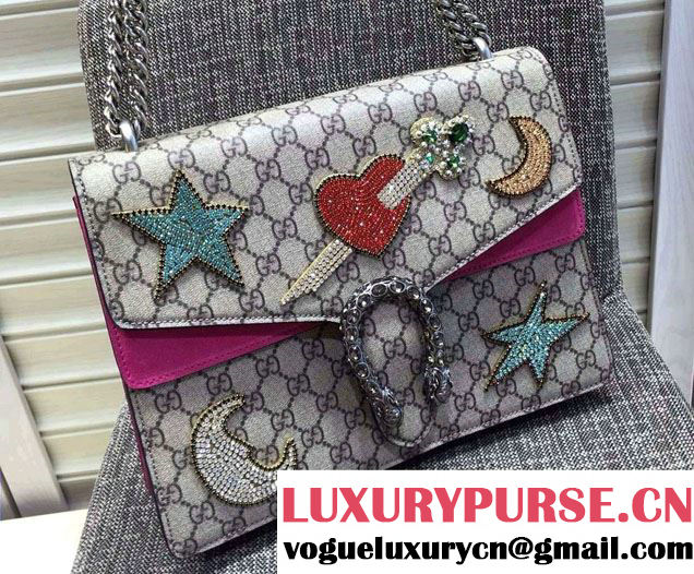 Gucci Dionysus Pierced Heart Beads Embroidered Shoulder Medium Bag 403348 2016