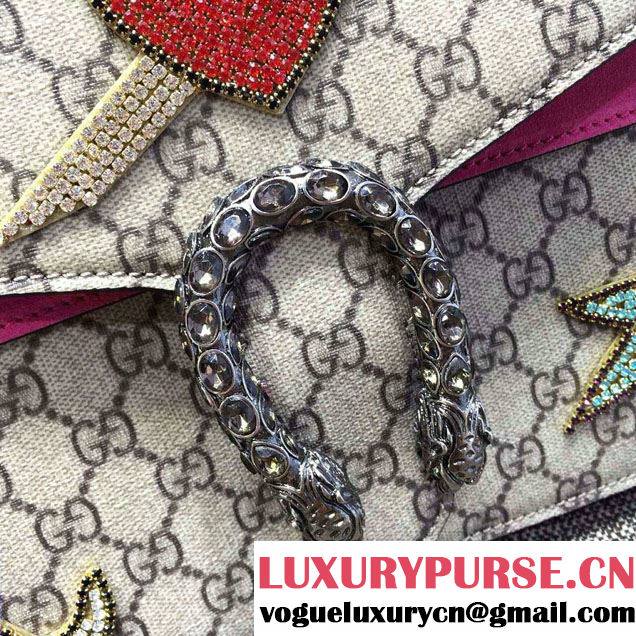 Gucci Dionysus Pierced Heart Beads Embroidered Shoulder Medium Bag 403348 2016