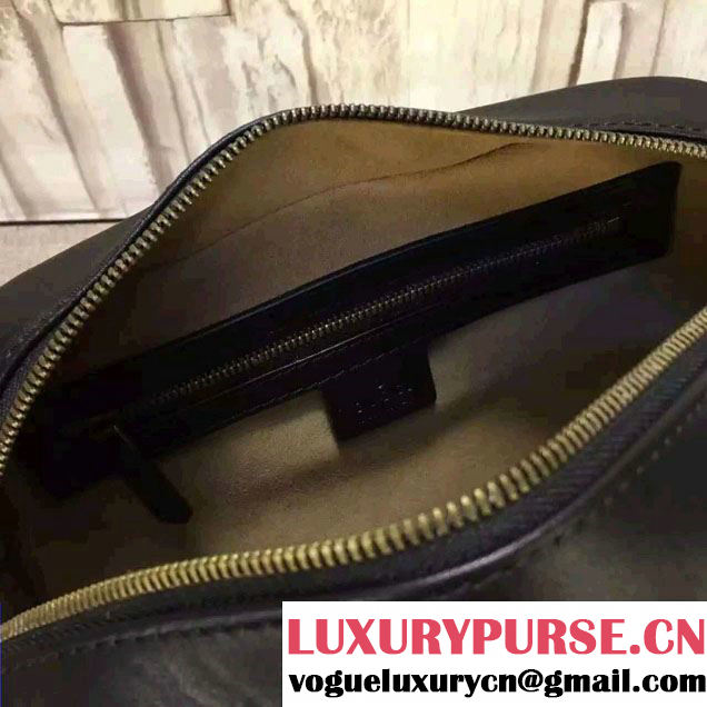 Gucci GG Marmont Matelassé Chevron Shoulder Medium Bag 443499 Black 2016