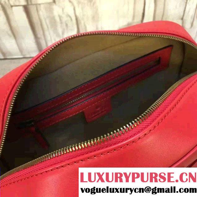 Gucci GG Marmont Matelassé Chevron Shoulder Medium Bag 443499 Red 2016