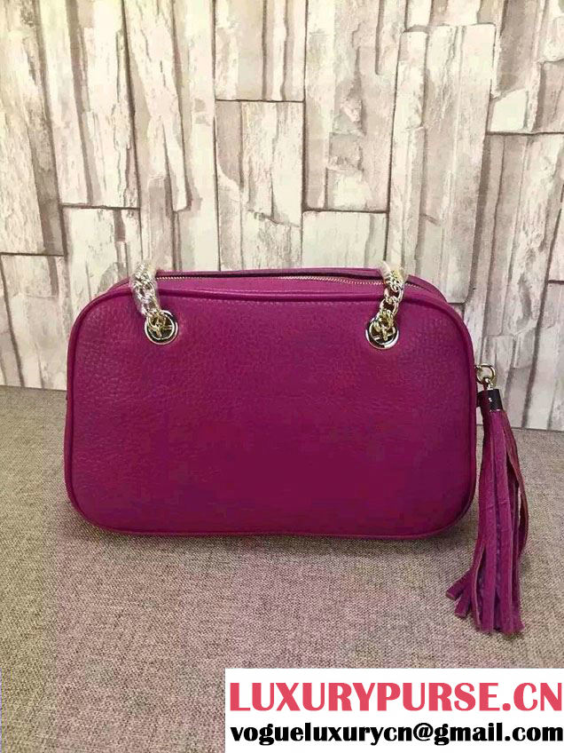 Gucci Soho Leather Shoulder Small Bag With Double Chain Straps 308983 Antiqued Rose