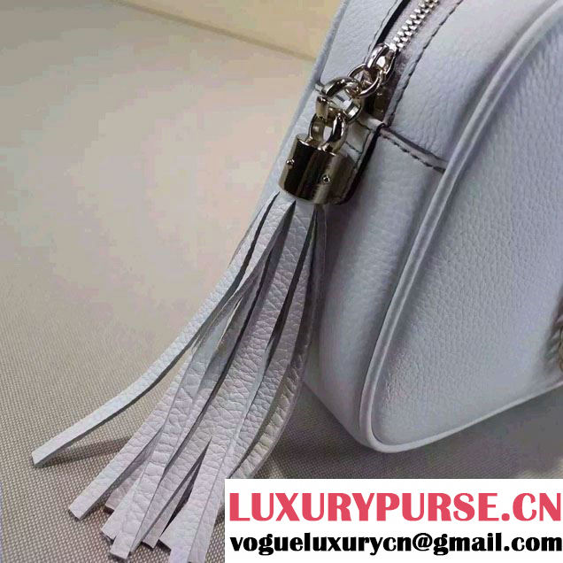 Gucci Soho Leather Shoulder Small Bag With Double Chain Straps 308983 White