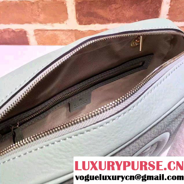 Gucci Soho Leather Shoulder Small Bag With Double Chain Straps 308983 Light Green