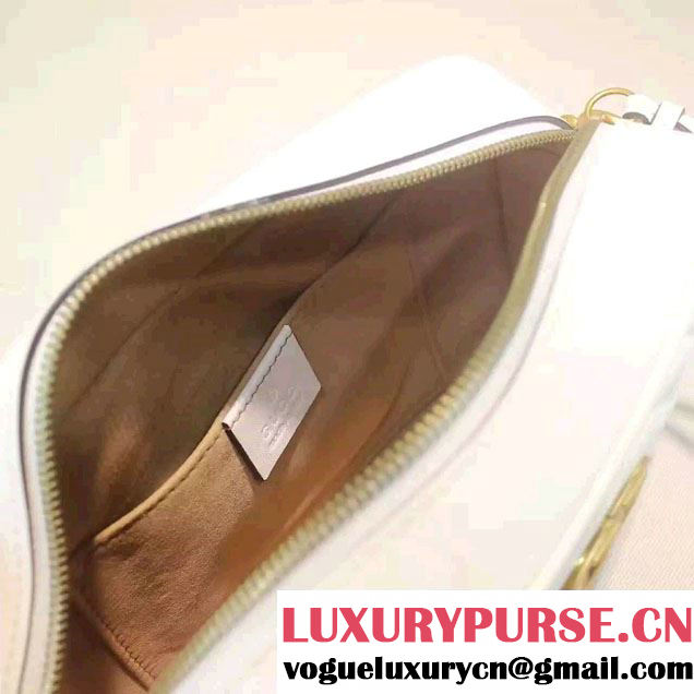 Gucci GG Marmont Matelassé Chevron Shoulder Small Bag 447632 White 2016