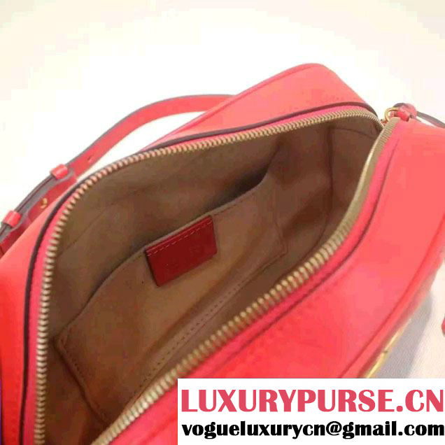 Gucci GG Marmont Matelassé Chevron Shoulder Small Bag 447632 Red 2016