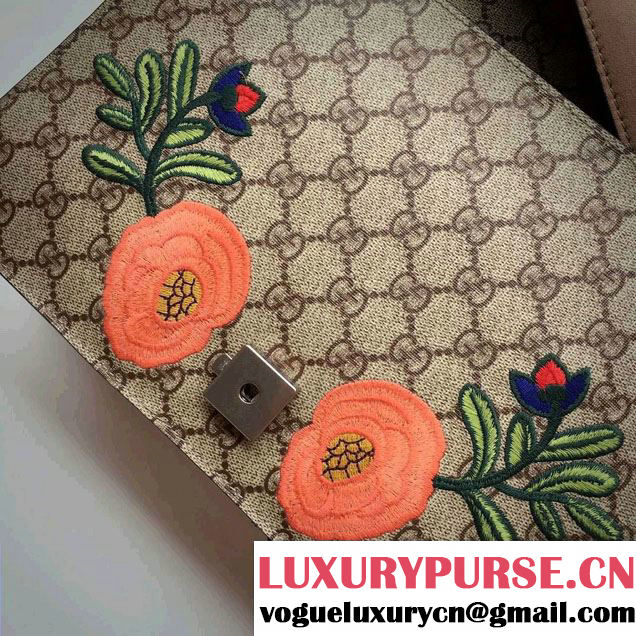 Gucci Bee and Flowers Embroidered Dionysus GG Supreme Medium Bag 400235 2016