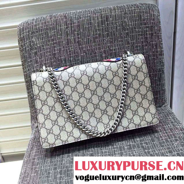 Gucci Butterfly and Flowers Embroidered Dionysus GG Supreme Small Bag 400249 2016