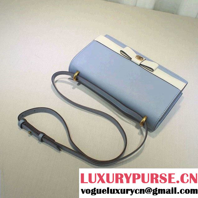 Gucci Exclusive Leather Shoulder Bag 432680 Japan Limited Light Blue 2016
