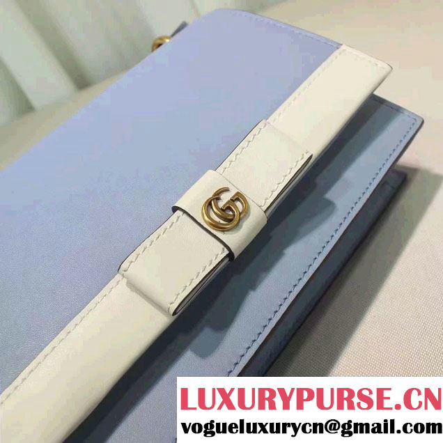 Gucci Exclusive Leather Shoulder Bag 432680 Japan Limited Light Blue 2016