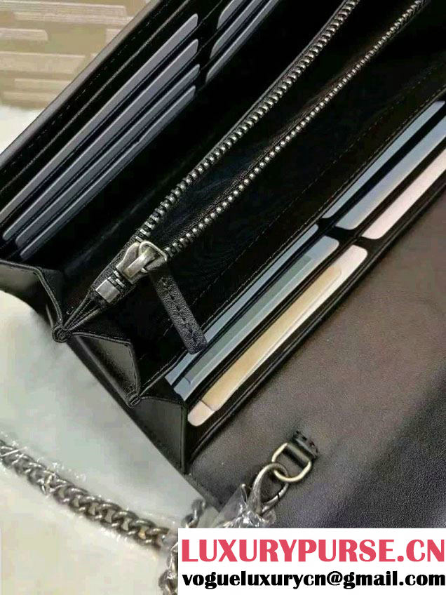 Gucci Dionysus Mini Chain Wallet Bag 401231 GG Supreme Black 2016
