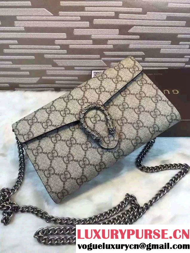 Gucci Dionysus Mini Chain Wallet Bag 401231 GG Supreme Red 2016
