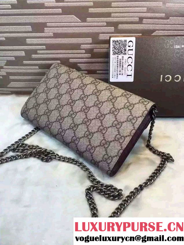 Gucci Dionysus Mini Chain Wallet Bag 401231 GG Supreme Red 2016