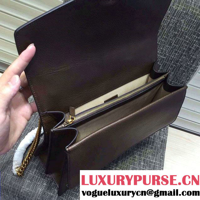 Gucci Dionysus Embroidered Owl Crystal And Flower Shoulder Medium Bag Brown 400235 2016