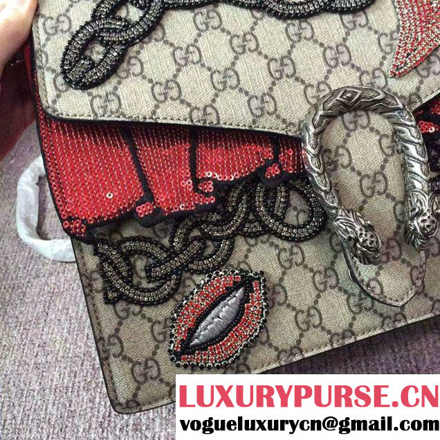 Gucci Dionysus Embroidered Chain And Heart Shoulder Medium Bag 403348/400235 2016