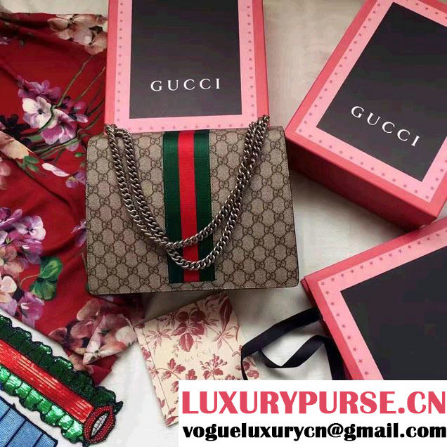 Gucci Dionysus Web Embroidered Sequins Red Mouth Shoulder Medium Bag 403348/400235 2016