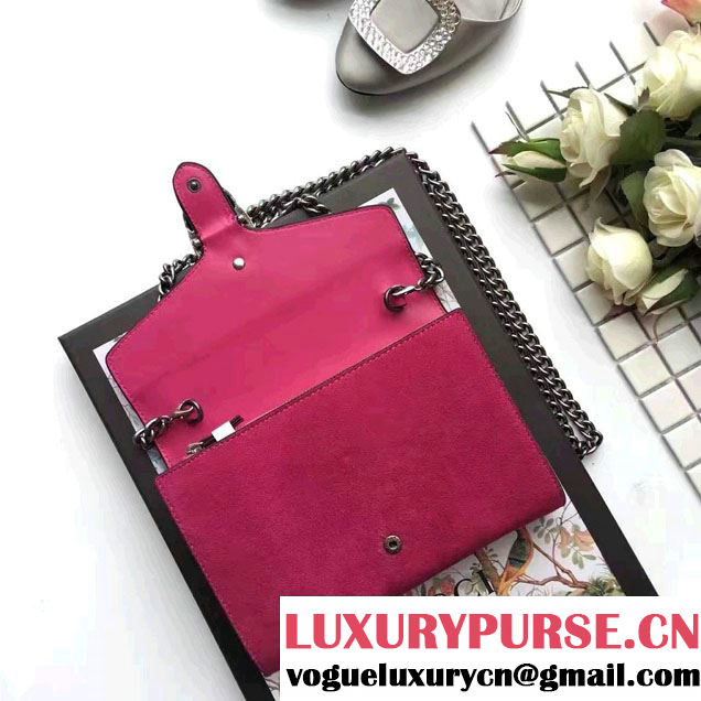 Gucci Dionysus Suede Mini Chain Wallet Bag 401231 Fushia 2016