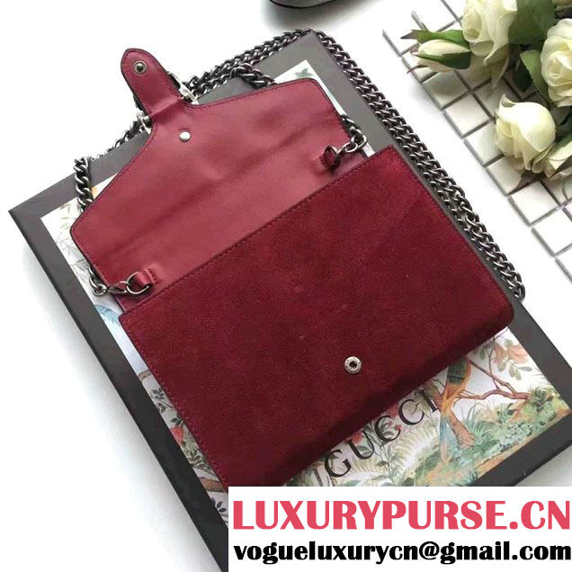 Gucci Dionysus Suede Mini Chain Wallet Bag 401231 Burgundy 2016