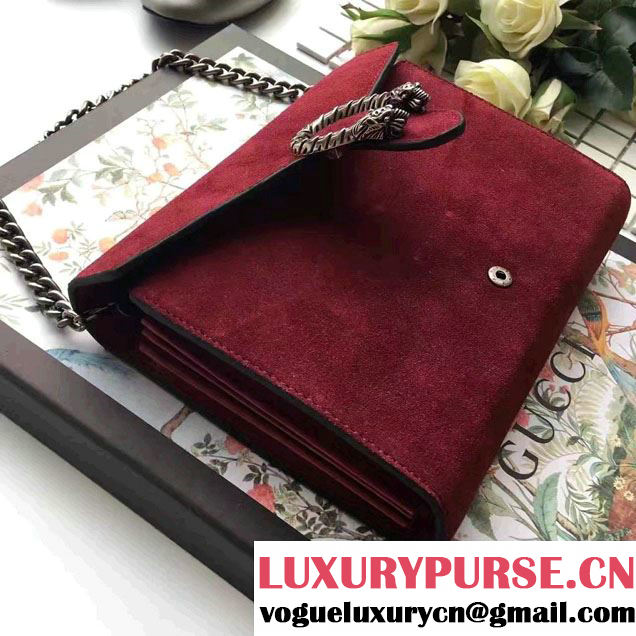 Gucci Dionysus Suede Mini Chain Wallet Bag 401231 Burgundy 2016