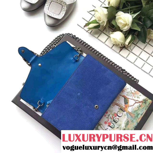 Gucci Dionysus Suede Mini Chain Wallet Bag 401231 Blue 2016