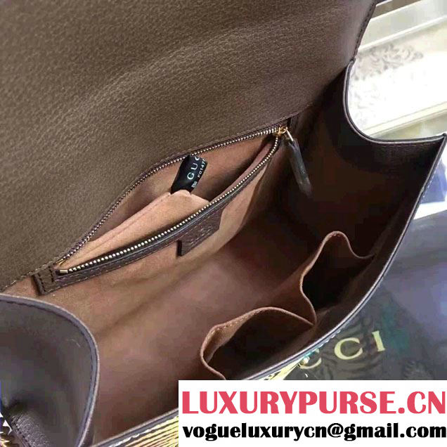 Gucci Padlock Bengal Shoulder Medium Bag 409486 Green 2016
