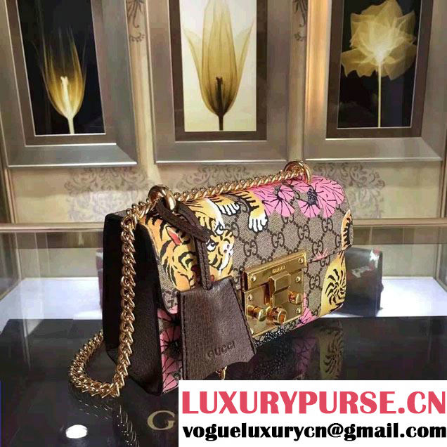 Gucci Padlock Bengal Shoulder Small Bag 409487 Pink 2016