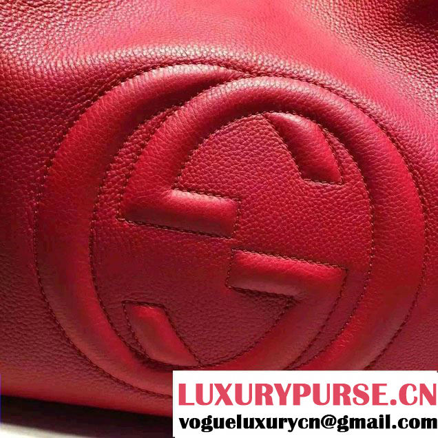 Gucci Soho Leather Shoulder Large Bag 282308 Red