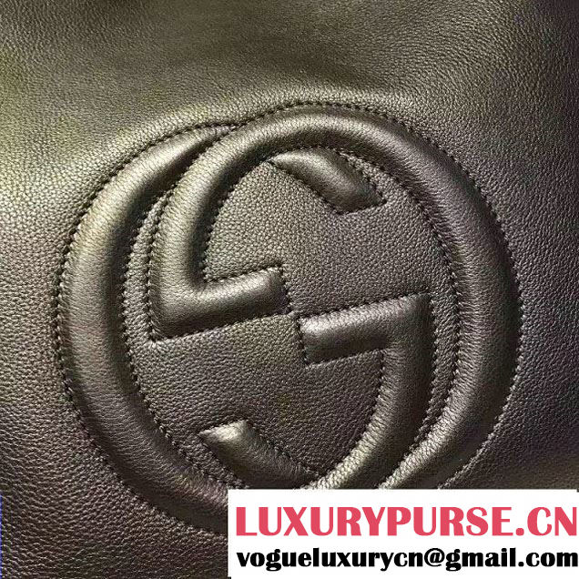 Gucci Soho Leather Shoulder Large Bag 282308 Black