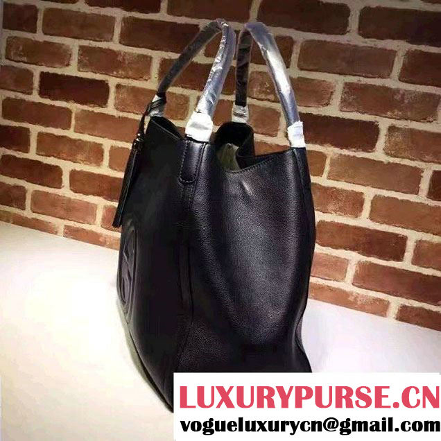 Gucci Soho Leather Shoulder Large Bag 282308 Black