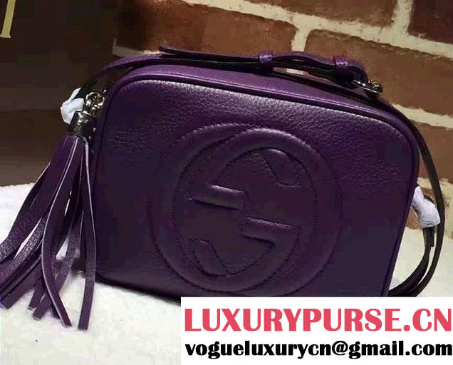 Gucci Soho Leather Disco Small Bag 308364 Dark Purple