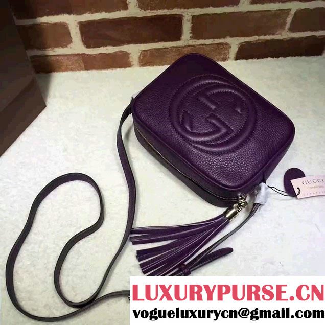 Gucci Soho Leather Disco Small Bag 308364 Dark Purple