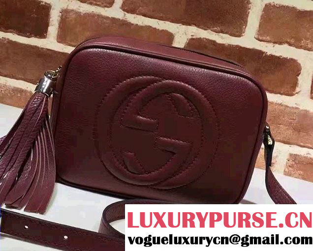 Gucci Soho Leather Disco Small Bag 308364 Burgundy