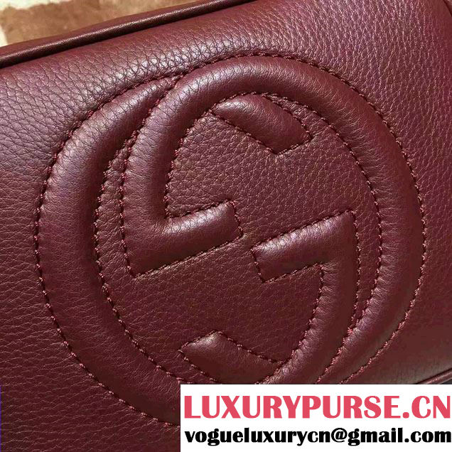Gucci Soho Leather Disco Small Bag 308364 Burgundy