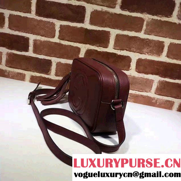 Gucci Soho Leather Disco Small Bag 308364 Burgundy
