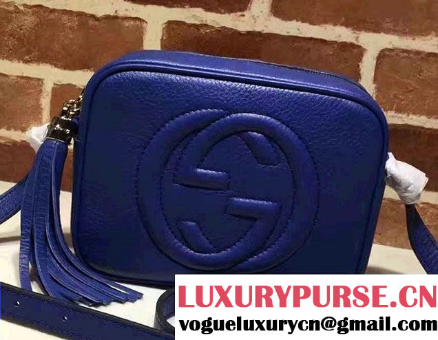 Gucci Soho Leather Disco Small Bag 308364 Blue