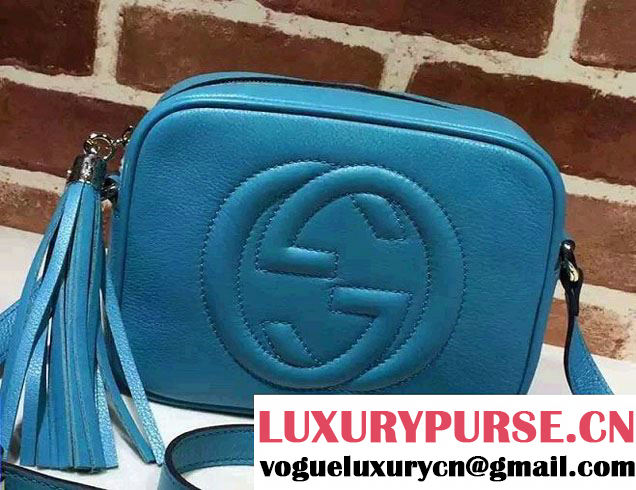 Gucci Soho Leather Disco Small Bag 308364 Sky Blue