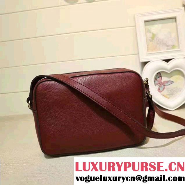 Gucci Soho Studded Leather Disco Small Bag 308364 Burgundy