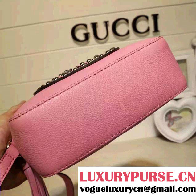 Gucci Soho Studded Leather Disco Small Bag 308364 Pink
