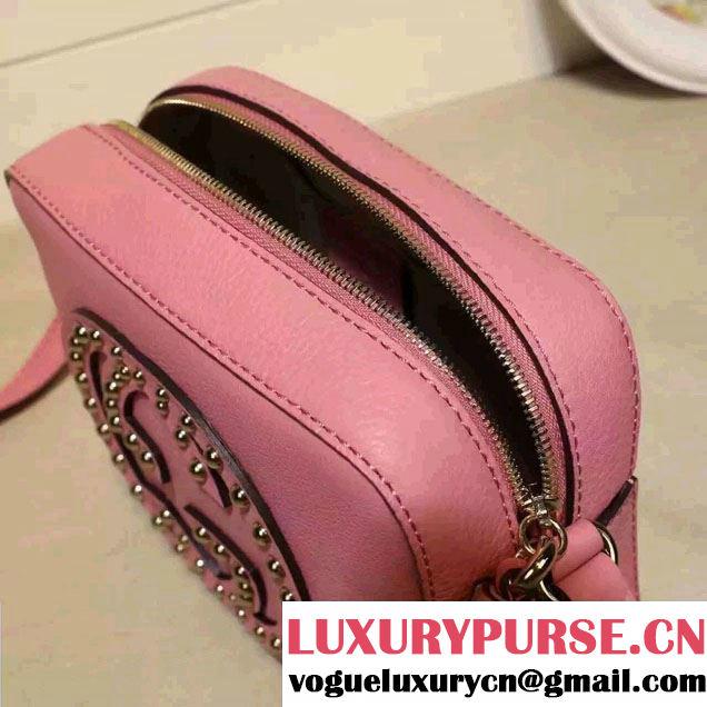 Gucci Soho Studded Leather Disco Small Bag 308364 Pink