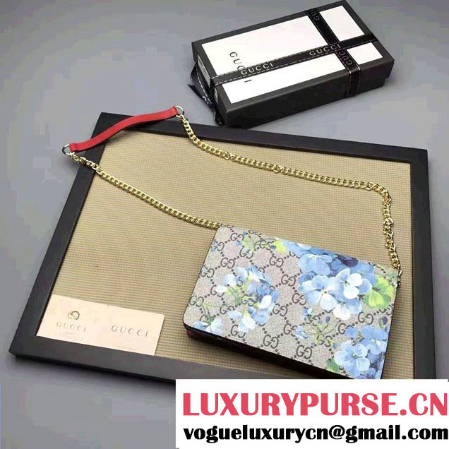 Gucci Blue Blooms Mini Chain Bag 410082 2016
