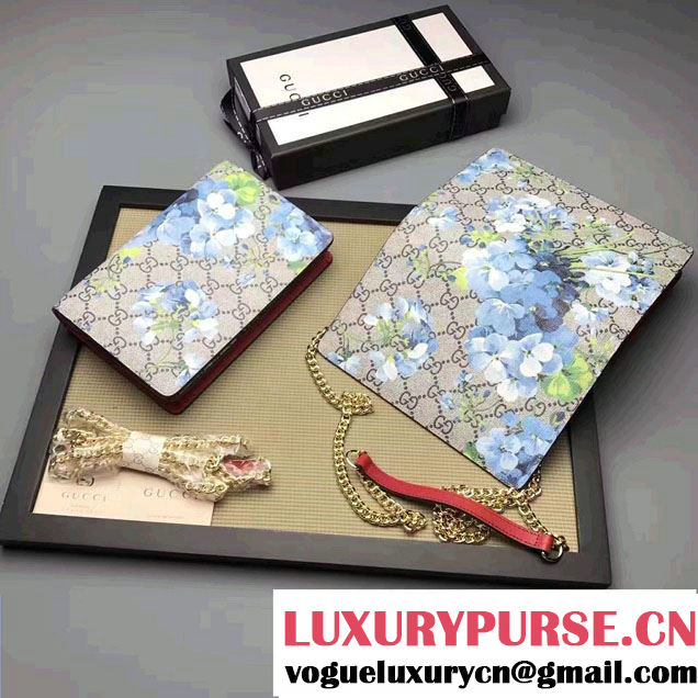 Gucci Blue Blooms Mini Chain Bag 410082 2016