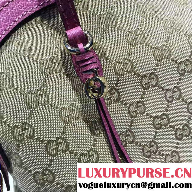 Gucci Bree Original GG Canvas Shoulder Bag 323673 Fuchsia